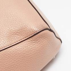 Pre Owned Coach Peach Leather Small Kelsey Satchel