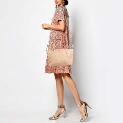 Pre Owned Coach Peach Leather Small Kelsey Satchel