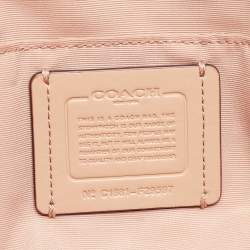 Pre Owned Coach Peach Leather Small Kelsey Satchel
