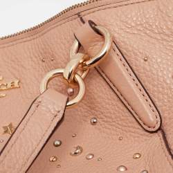 Pre Owned Coach Peach Leather Small Kelsey Satchel