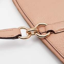 Pre Owned Coach Peach Leather Small Kelsey Satchel