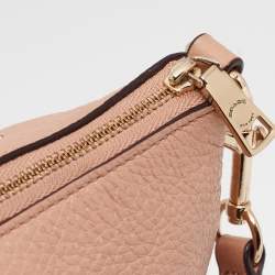 Pre Owned Coach Peach Leather Small Kelsey Satchel