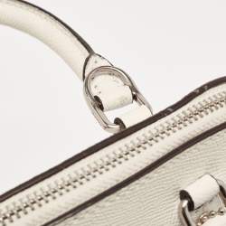 Pre Owned Coach Off White Leather Mini Sierra Satchel