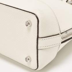 Pre Owned Coach Off White Leather Mini Sierra Satchel