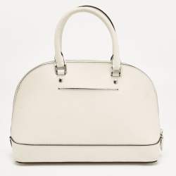 Pre Owned Coach Off White Leather Mini Sierra Satchel