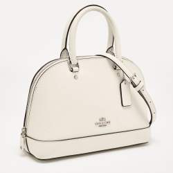 Pre Owned Coach Off White Leather Mini Sierra Satchel