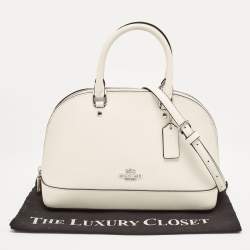 Pre Owned Coach Off White Leather Mini Sierra Satchel