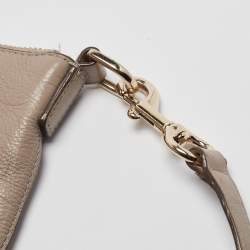 Coach Beige Signature Embossed Leather Bleecker Zip Tote