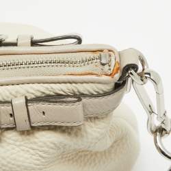 Coach Light Grey Snake Embossed and Leather Sophia Madison Satchel
