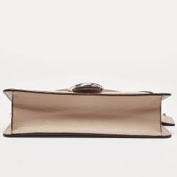 Coach Beige Signature Coated Canvas and Leather Tabby 26 Bag