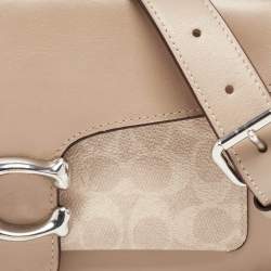 Coach Beige Signature Coated Canvas and Leather Tabby 26 Bag