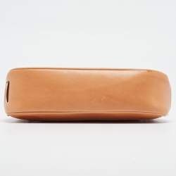 Pre Owned Coach Red/Beige Signature Canvas and Leather Pochette Bag