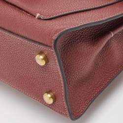 Coach Burgundy Leather Tabby Top Handle Bag