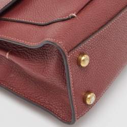 Coach Burgundy Leather Tabby Top Handle Bag