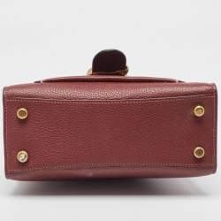 Coach Burgundy Leather Tabby Top Handle Bag