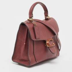 Coach Burgundy Leather Tabby Top Handle Bag