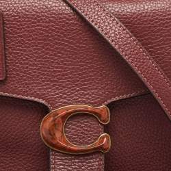 Coach Burgundy Leather Tabby Top Handle Bag
