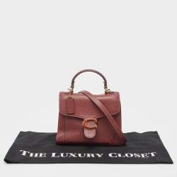Coach Burgundy Leather Tabby Top Handle Bag