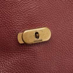 Coach Burgundy Leather Tabby Top Handle Bag