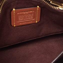 Coach Burgundy Leather Tabby Top Handle Bag