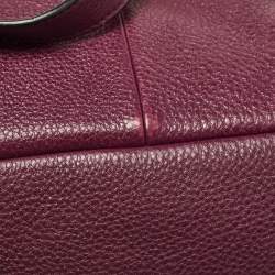 Pre Owned Coach Burgundy Leather Drawstring Backpack
