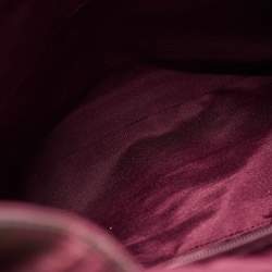 Pre Owned Coach Burgundy Leather Drawstring Backpack