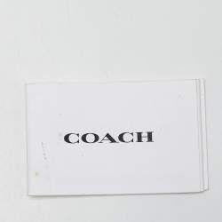 Coach Tri Color Signature Coated Canvas  and Leather Small Kelsey Satchel