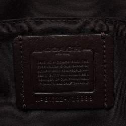 Coach Tri Color Signature Coated Canvas  and Leather Small Kelsey Satchel