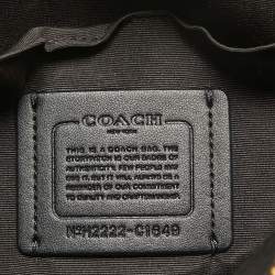 Pre Owned Coach Beige/Black Signature Coated Canvas and Leather Ellie File Crossbody Bag