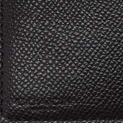 Pre Owned Coach Black Leather Compact Wallet