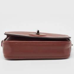 Pre Owned Coach Brown Leather Bleecker Penny Crossbody Bag