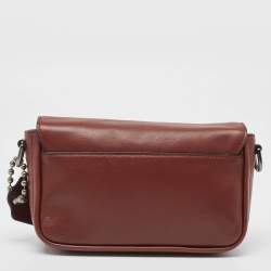 Pre Owned Coach Brown Leather Bleecker Penny Crossbody Bag