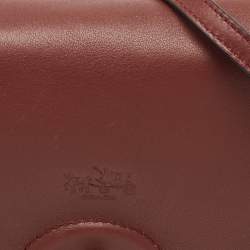 Pre Owned Coach Brown Leather Bleecker Penny Crossbody Bag