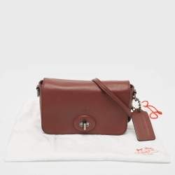 Pre Owned Coach Brown Leather Bleecker Penny Crossbody Bag