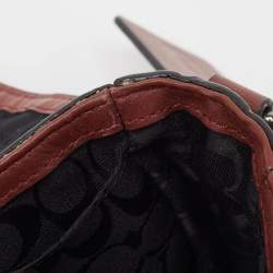 Pre Owned Coach Brown Leather Bleecker Penny Crossbody Bag