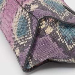 Coach Multicolor Python Embossed and Leather Crosby Carryall Tote