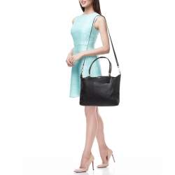 Coach Black Leather Kelsey Satchel