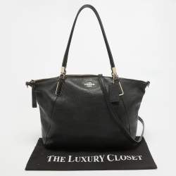Coach Black Leather Kelsey Satchel