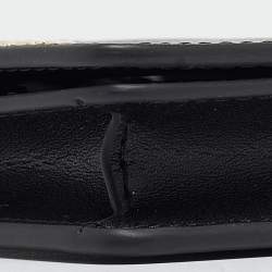 Coach Black/Brown Signature Coated Canvas and Leather Mini Chain Card Case