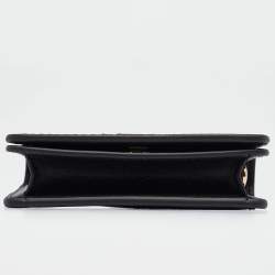 Coach Black/Brown Signature Coated Canvas and Leather Mini Chain Card Case