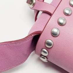 Coach Pink Leather Rivet Dakotah Crossbody Bag