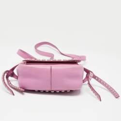 Coach Pink Leather Rivet Dakotah Crossbody Bag