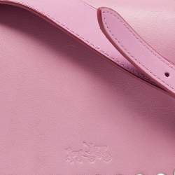 Coach Pink Leather Rivet Dakotah Crossbody Bag