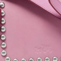 Coach Pink Leather Rivet Dakotah Crossbody Bag