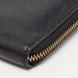Coach Black Leather Zip Around Purse