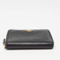 Coach Black Leather Zip Around Purse