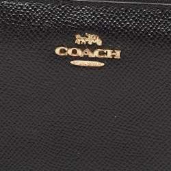 Coach Black Leather Zip Around Purse