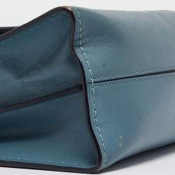 Coach Blue Leather Small Parker Chain Flap Shoulder Bag