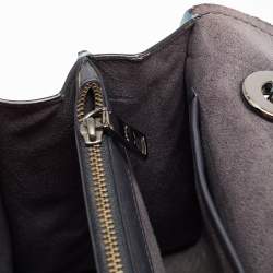 Coach Blue Leather Small Parker Chain Flap Shoulder Bag