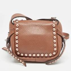 Coach Brown Leather Rivets Dakotah Crossbody Bag